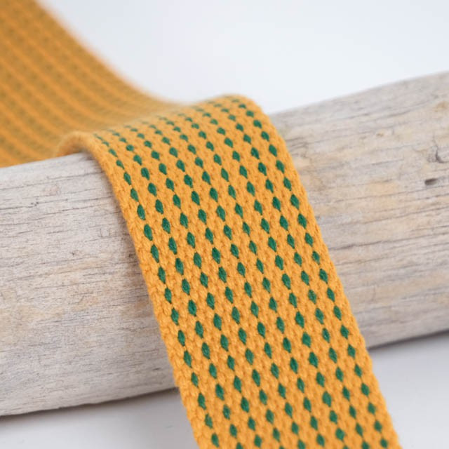 30mm Orange Stitch Webbing - Maison Klem